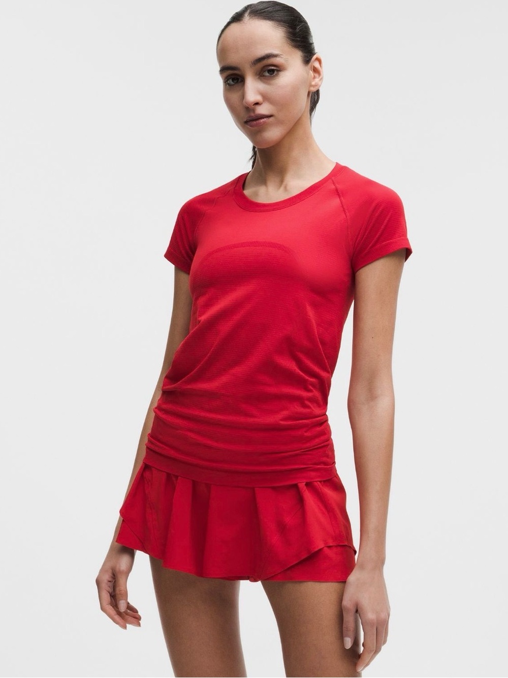 lululemon athletica Red Short-Sleeve Athletic Tee